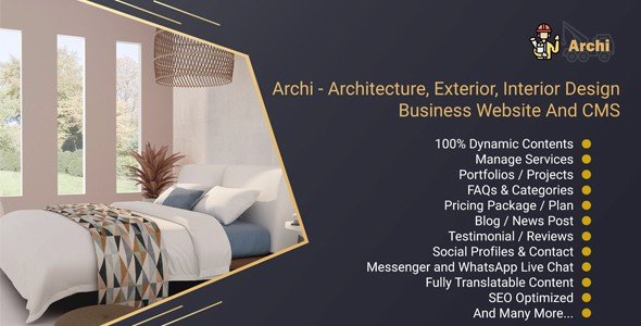 Archi - Architecture, Exterior, Interior Design Business Website And CMS