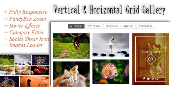 Responsive Grid Gallery - Horizontal and Vertical